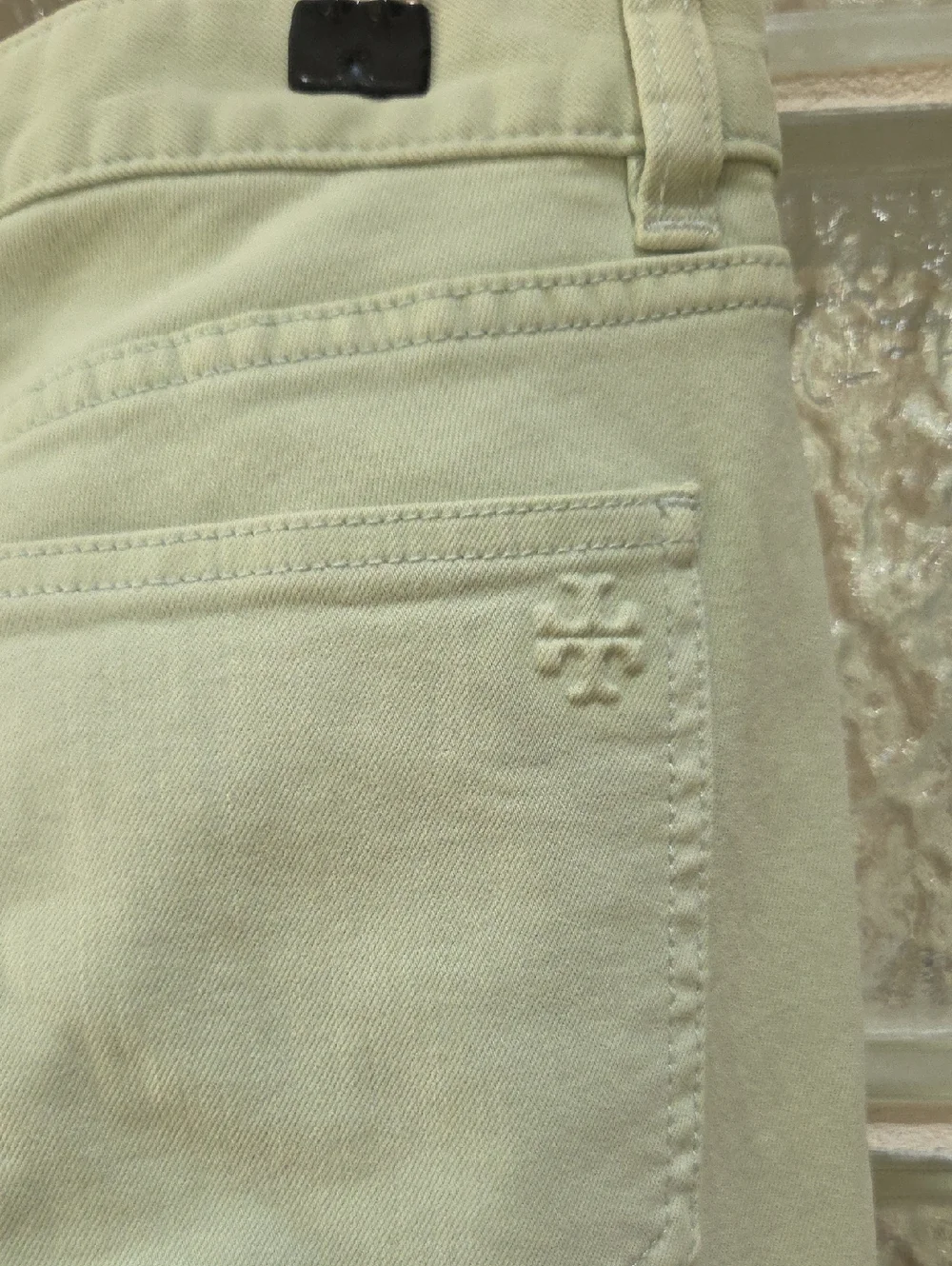 Tory Burch Pastel Mint Cropped Skinny Jeans 29 - Picture 6 of 9